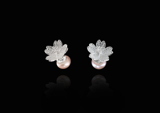 Prunus Pearl Backing Ear Studs